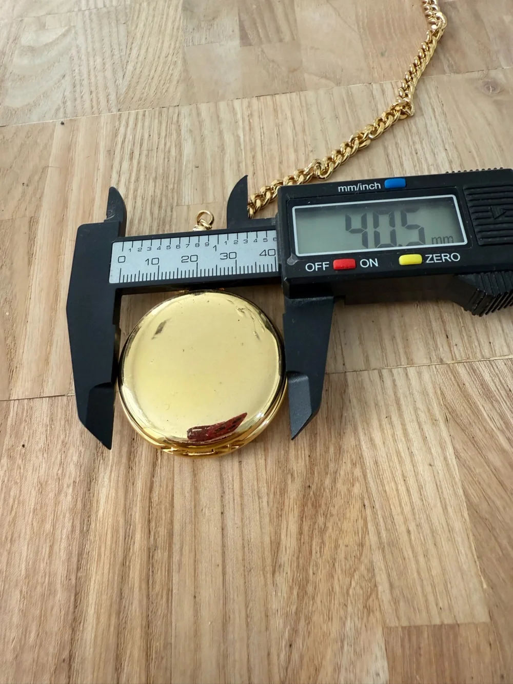 Parmex gold tone mens pocket watch NEW BATTERY